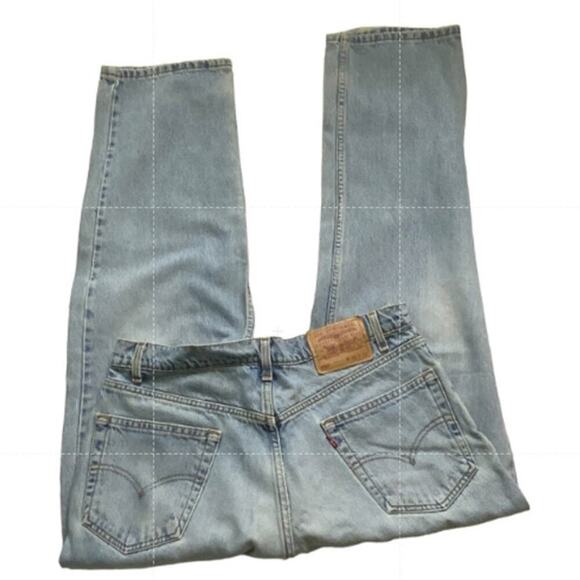 Levis 550 Red Tab Jeans Mens 34x30 Tapered Relaxed Light Wash Denim Streetwear - Picture 6 of 9